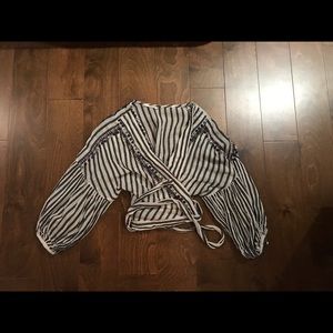 Free people cropped boho blouse